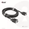 VGA kábel, obojsmerný, M/M, 3 m, 28AWG, CLUB3D CAC-1703