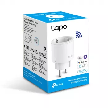 TP-Link Tapo Mini Smart Wi-Fi zásuvka, monitorovanie energie, interiér, biela, stav, bezdrôtová, Wi-Fi, 802.11b, 802.11g, Wi-Fi 4 (802.11n)