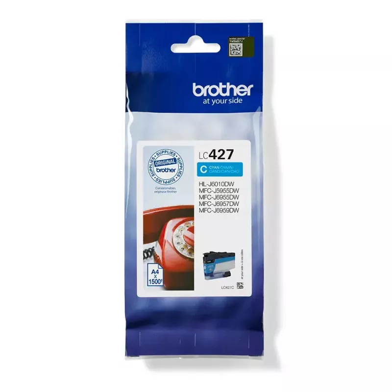 Brother LC427C atramentová kazeta, 1 ks originálna štandardná výdrž azúrová