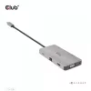 CLUB3D USB Gen1 Type-C 9-in-1 hub s HDMI, VGA, 2x USB Gen1 Type-A, RJ45, SD/Micro SD čítačka kariet a USB Gen1 Type-C konektor samica