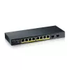 Zyxel GS1900-10HP Managed L2 Gigabit Ethernet (10/100/1000) Power over Ethernet (PoE) čierny