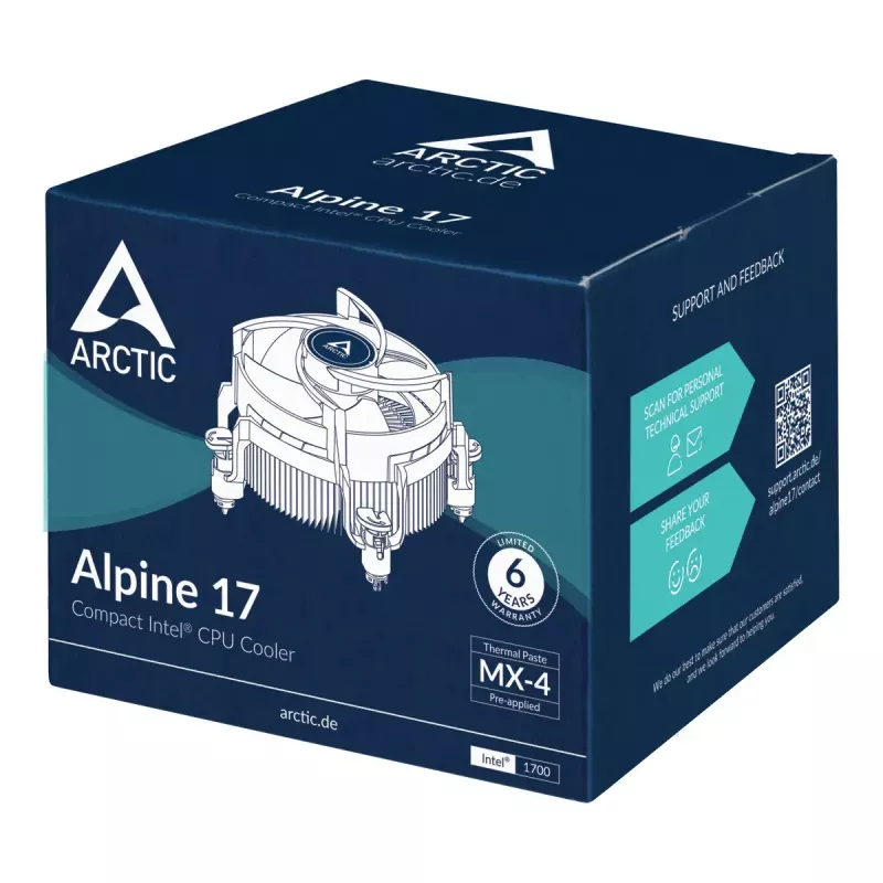 Chladič vzduchu ARCTIC Alpine 17 Compact Intel CPU chladič