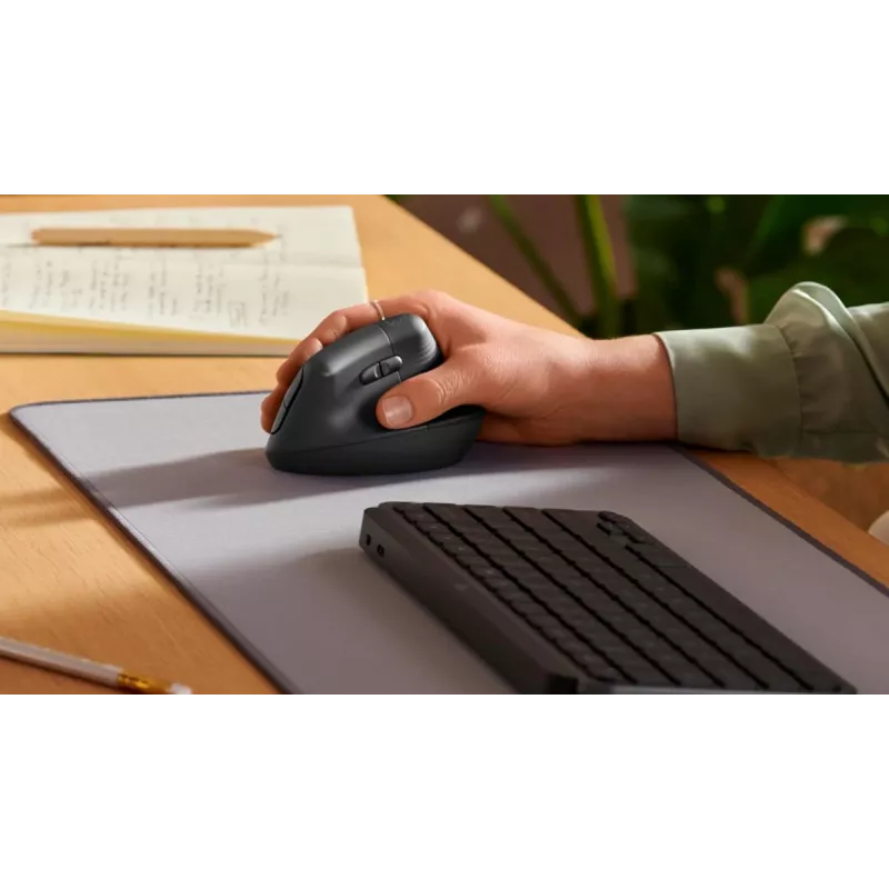 LOGITECH Lift vertikálna ergonomická myš - pravácka - bezdrôtová - grafitovo čierna