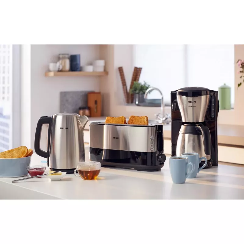 Filtračný kávovar Philips HD7548/20 Café Gaia, 1,2 l, 15 šálok, 1000 W, čierny/kovový