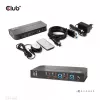 KVM prepínač CLUB3D CSV-1382 Dual HDMI 4K 60Hz USB