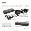KVM prepínač CLUB3D CSV-1382 Dual HDMI 4K 60Hz USB