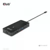CLUB3D Type-C 7-in-1 hub s 2x HDMI, 2x USB Gen1 Type-A, 1x RJ45, 1x 3,5 mm audio, 1x USB Gen1 Type-C 100W konektor samica