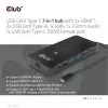 CLUB3D Type-C 7-in-1 hub s 2x HDMI, 2x USB Gen1 Type-A, 1x RJ45, 1x 3,5 mm audio, 1x USB Gen1 Type-C 100W konektor samica