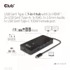CLUB3D Type-C 7-in-1 hub s 2x HDMI, 2x USB Gen1 Type-A, 1x RJ45, 1x 3,5 mm audio, 1x USB Gen1 Type-C 100W konektor samica