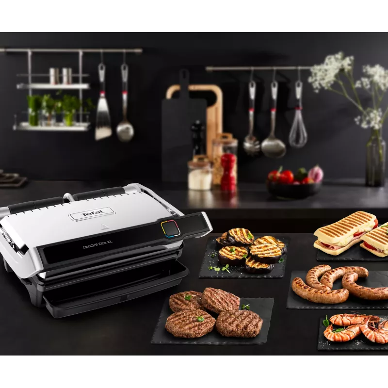 Kontaktný gril Tefal OptiGrill Elite XL GC760D nerezová oceľ 2200W