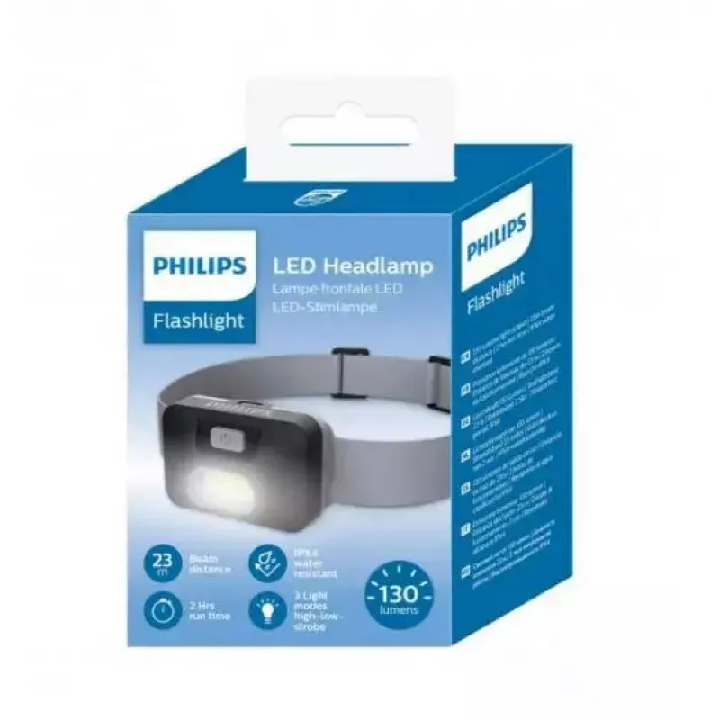 Philips SFL1000H/10 LED čelovka, 130 lm, čierna