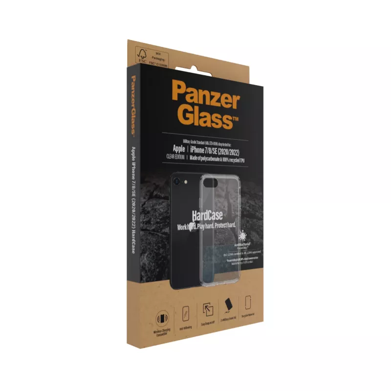 PanzerGlass ® HardCase iPhone SE (2020/2022) | 7 | 8, kryt, Apple, Apple - iPhone SE 2022, Apple - iPhone SE 2020, transparentný