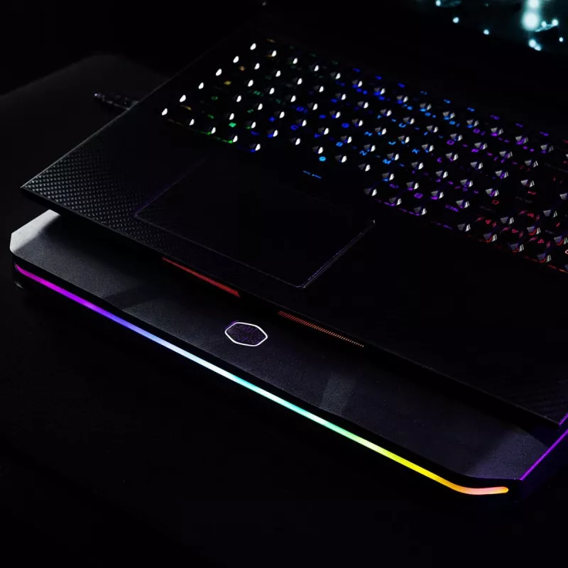 Cooler Master NotePal X150 Spectrum chladiaca podložka pod notebook do 17 palcov, so 4-portovým USB hubom