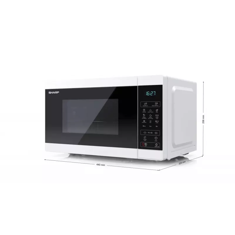 Sharp YC-MG02E-W mikrovlnná rúra modrá, biela stolový spotrebič 20 l 800 W