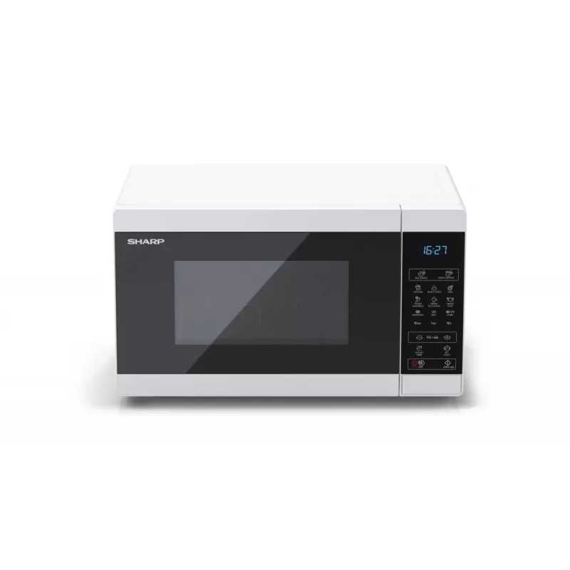Sharp YC-MG02E-W mikrovlnná rúra modrá, biela stolový spotrebič 20 l 800 W