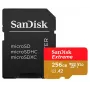 SanDisk Extreme PLUS microSDXC 256GB + adaptér SD, rýchlosť čítania 200 MB/s, rýchlosť zápisu 140 MB/s, A2, C10, V30, UHS-I U3