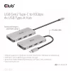 CLUB3D 4-portový USB-A hub pre USB-C – 10 Gbps rýchly prenos