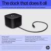 HP Thunderbolt Dock 120W G4, káblový, Thunderbolt 4, čierna, Kensington, Čína, Thajsko, Taiwan, Business