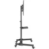 Multimediálny stojan Goobay 59507 čierny oceľ výška 1540 mm