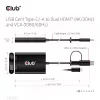 CLUB3D USB Gen1 Type-C/-A na Dual HDMI (4K/30Hz) / VGA (1080/60Hz)