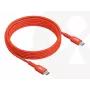 USB-C na USB-C obojsmerný kábel CLUB3D CAC-1573, USB4 Gen 2x2, 2 m, červený, PD až do 240 W