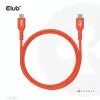 USB-C na USB-C obojsmerný kábel CLUB3D CAC-1573, USB4 Gen 2x2, 2 m, červený, PD až do 240 W