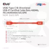 USB-C na USB-C obojsmerný kábel CLUB3D CAC-1573, USB4 Gen 2x2, 2 m, červený, PD až do 240 W