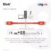 USB-C na USB-C obojsmerný kábel CLUB3D CAC-1573, USB4 Gen 2x2, 2 m, červený, PD až do 240 W
