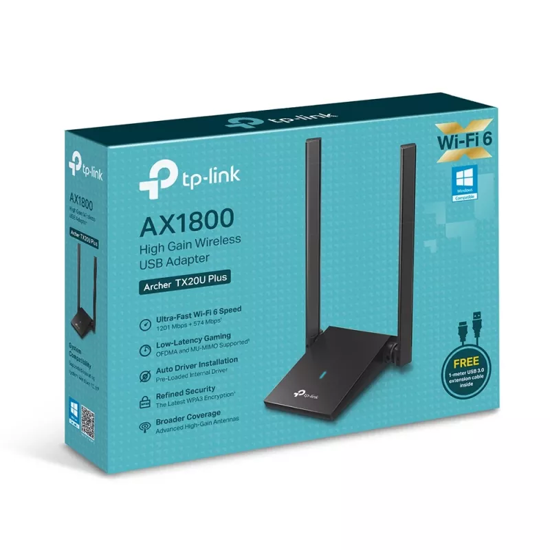 Bezdrôtový adaptér TP-Link AX1800 Dual Antennas 2,4 GHz 5 GHz Wi-Fi 6