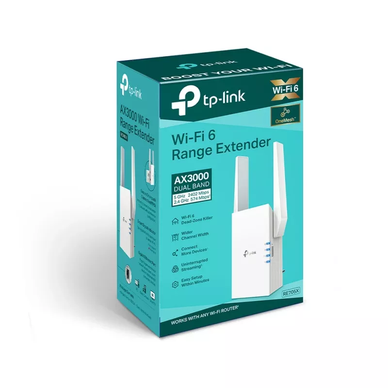 TP-Link RE705X sieťový extender sieťový vysielač a prijímač biely
