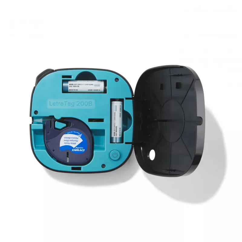 DYMO LetraTag 200B Bluetooth tlačiareň etikiet | Kompaktná tlačiareň etikiet | Pripája sa cez bezdrôtovú Bluetooth technológiu k iOS a Android | Obsahuje 1 bielu papierovú etiketovú pásku | čierna