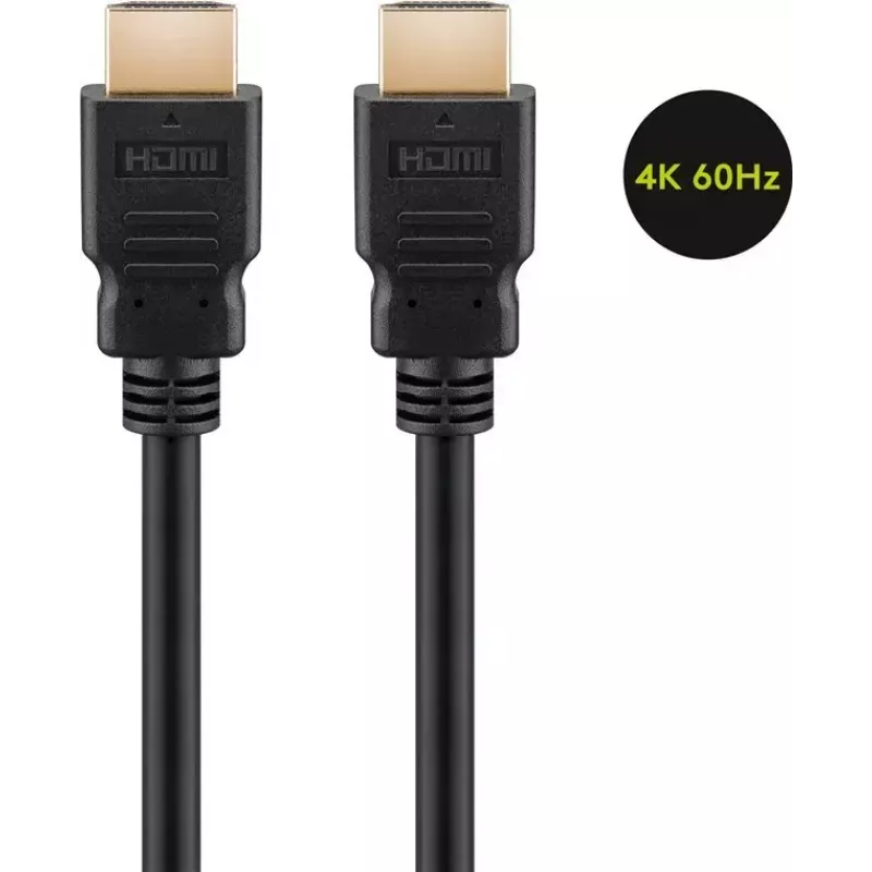 Goobay HDMI kábel 0,5 m Type-A Standard čierny 18 Gbit/s