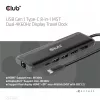 CLUB3D USB Gen 1 Type-C 8-in-1 MST Dual 4K60Hz Display cestovný dock