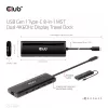 CLUB3D USB Gen 1 Type-C 8-in-1 MST Dual 4K60Hz Display cestovný dock