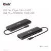 CLUB3D USB Gen 1 Type-C 8-in-1 MST Dual 4K60Hz Display cestovný dock