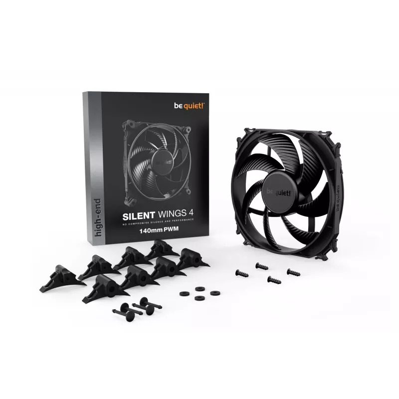 be quiet! SILENT WINGS 4 | 140mm PWM ventilátor do počítačovej skrine 14 cm čierny 1 kus