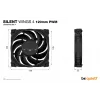 be quiet SILENT WINGS 4 | 120mm PWM ventilátor do počítačovej skrine 12 cm čierny 1 ks