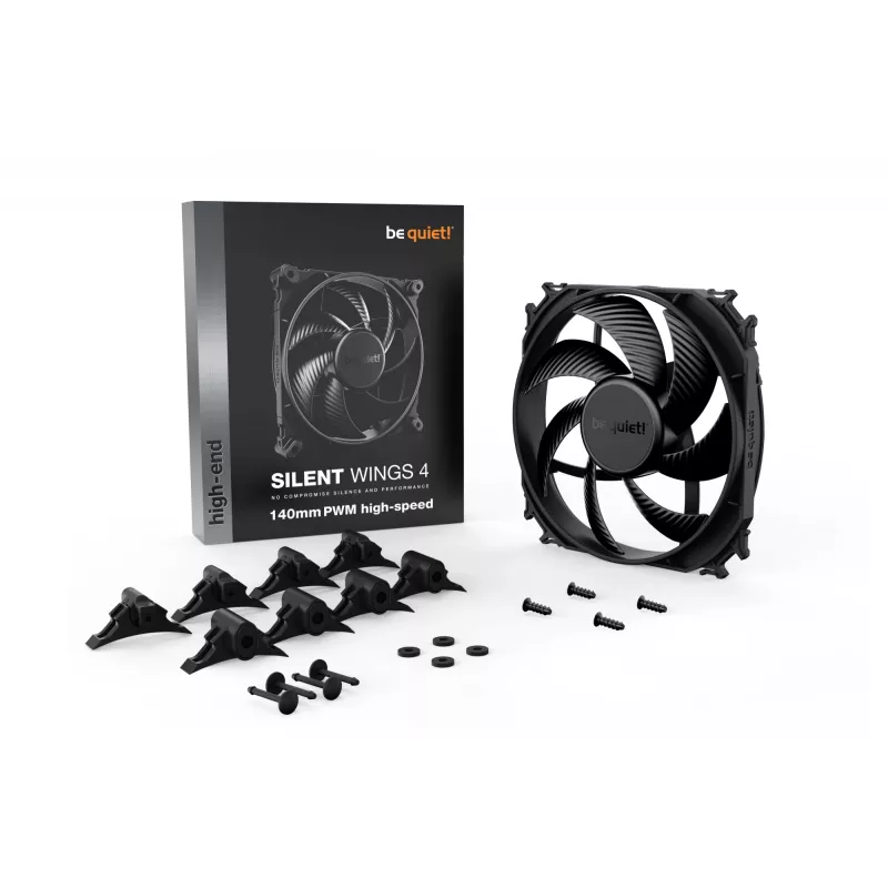 be quiet SILENT WINGS 4 | 140mm PWM High-Speed ventilátor do počítačovej skrine 14 cm čierny 1 ks