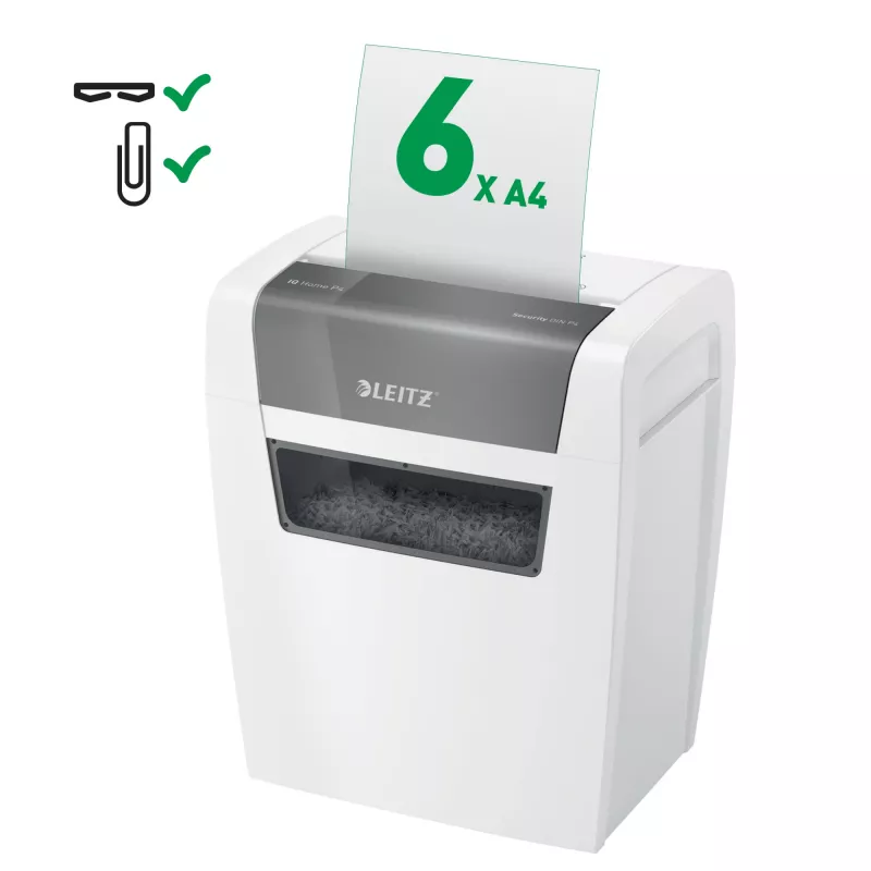 Leitz 80340000 skartovačka, časticový rez, 70 dB, 22 cm, biela
