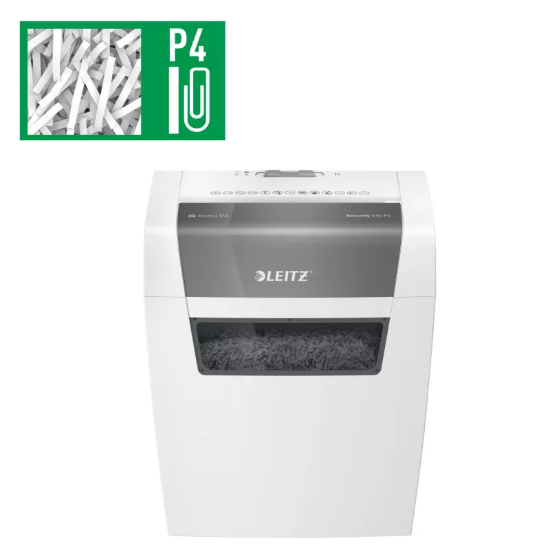 Leitz 80340000 skartovačka, časticový rez, 70 dB, 22 cm, biela
