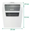 Leitz 80340000 skartovačka, časticový rez, 70 dB, 22 cm, biela