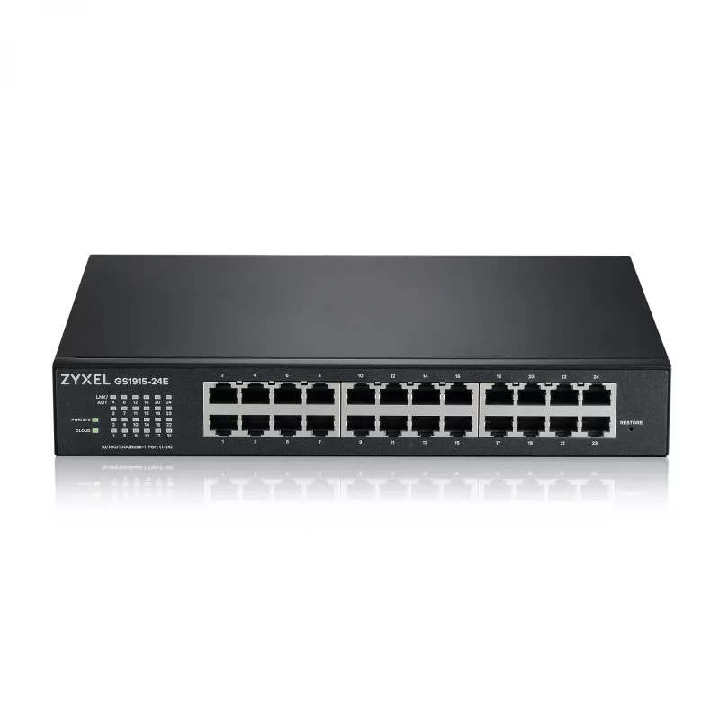 Managed switch Zyxel GS1915-24E L2 Gigabit Ethernet 24 portov 1U čierny