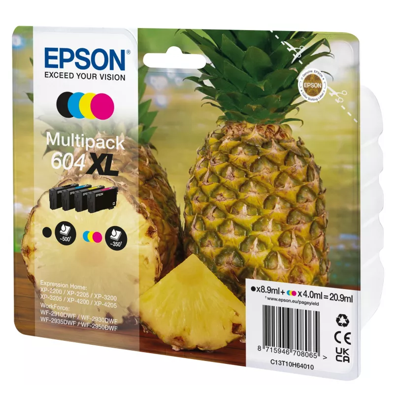 Epson 604XL atramentová kazeta 4 ks originálna vysoká (XL) výdrž čierna, azúrová, purpurová, žltá