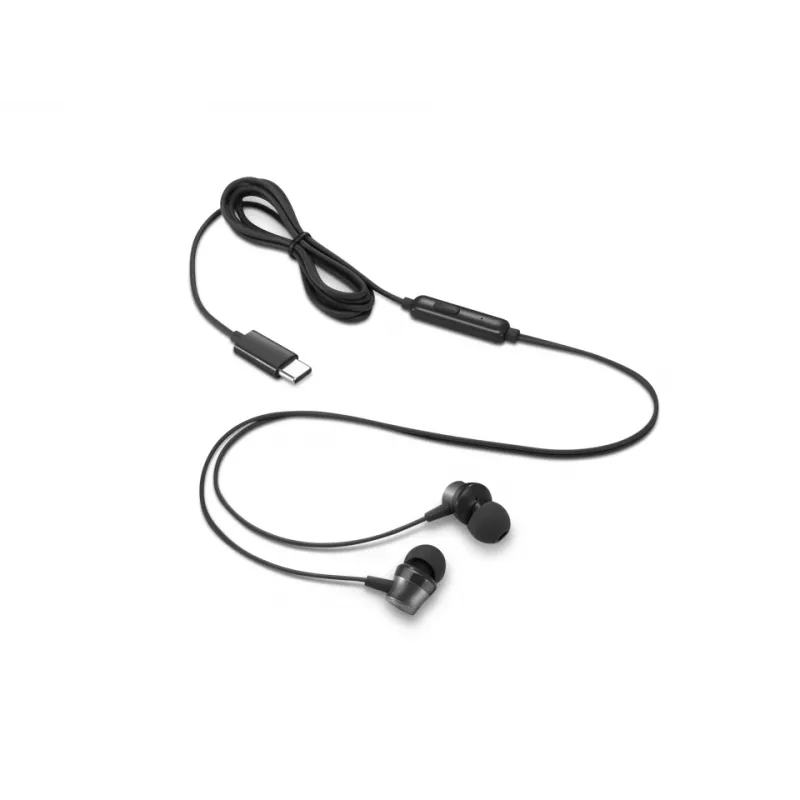 Lenovo 4XD1J77351 slúchadlá / headset káblové do uší kancelária / call centrum USB Type-C čierna
