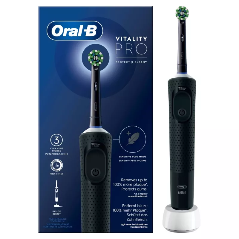 Oral-B Vitality Pro rotačná zubná kefka pre dospelých čierna