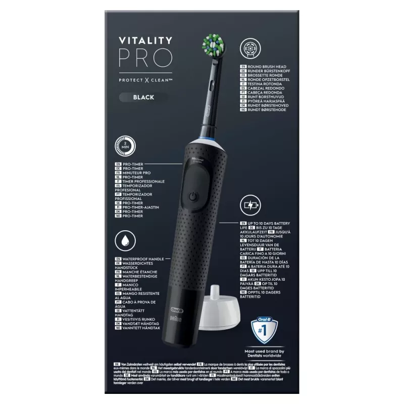 Oral-B Vitality Pro rotačná zubná kefka pre dospelých čierna