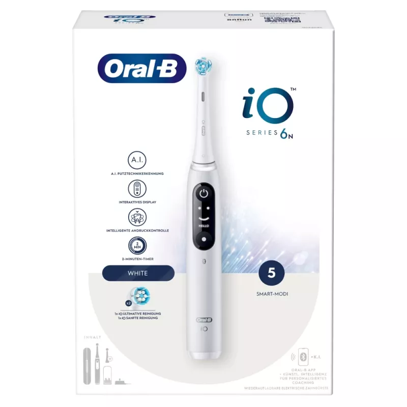 Braun Oral-B iO Series 6 Biela elektrická zubná kefka 445234