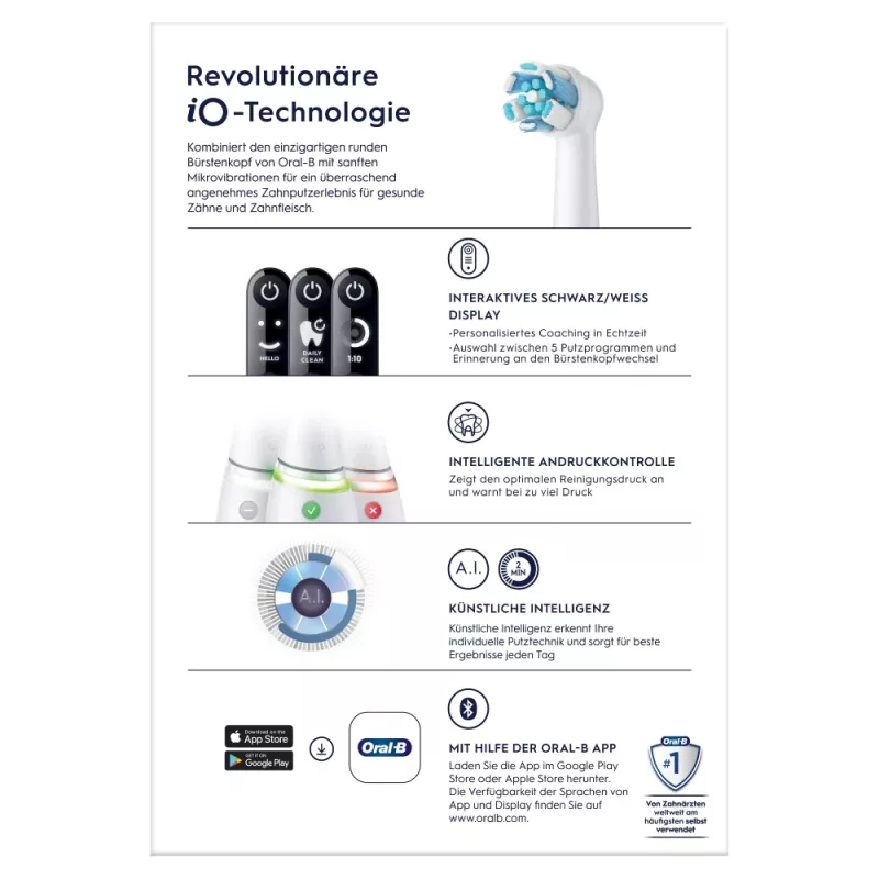Braun Oral-B iO Series 6 Biela elektrická zubná kefka 445234