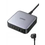 Ugreen 40914 Nexode 200W GaN stolná USB-C-USB-A nabíjačka, do interiéru, AC, 21 V, 5 A, 2 m, čierna, sivá