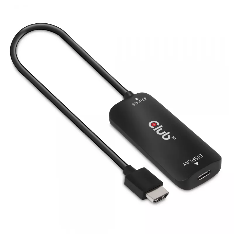 CLUB3D HDMI + Micro USB na USB Type-C 4K120Hz alebo 8K30Hz M/F aktívny adaptér
